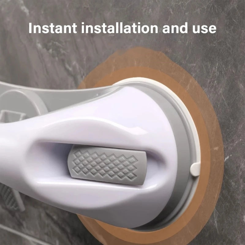 Wall Mounted Grab Bar Shower Handles Suction Cup Bathroom Rail Removable Shower Safety Handrails for Senior and Elderly M4YD