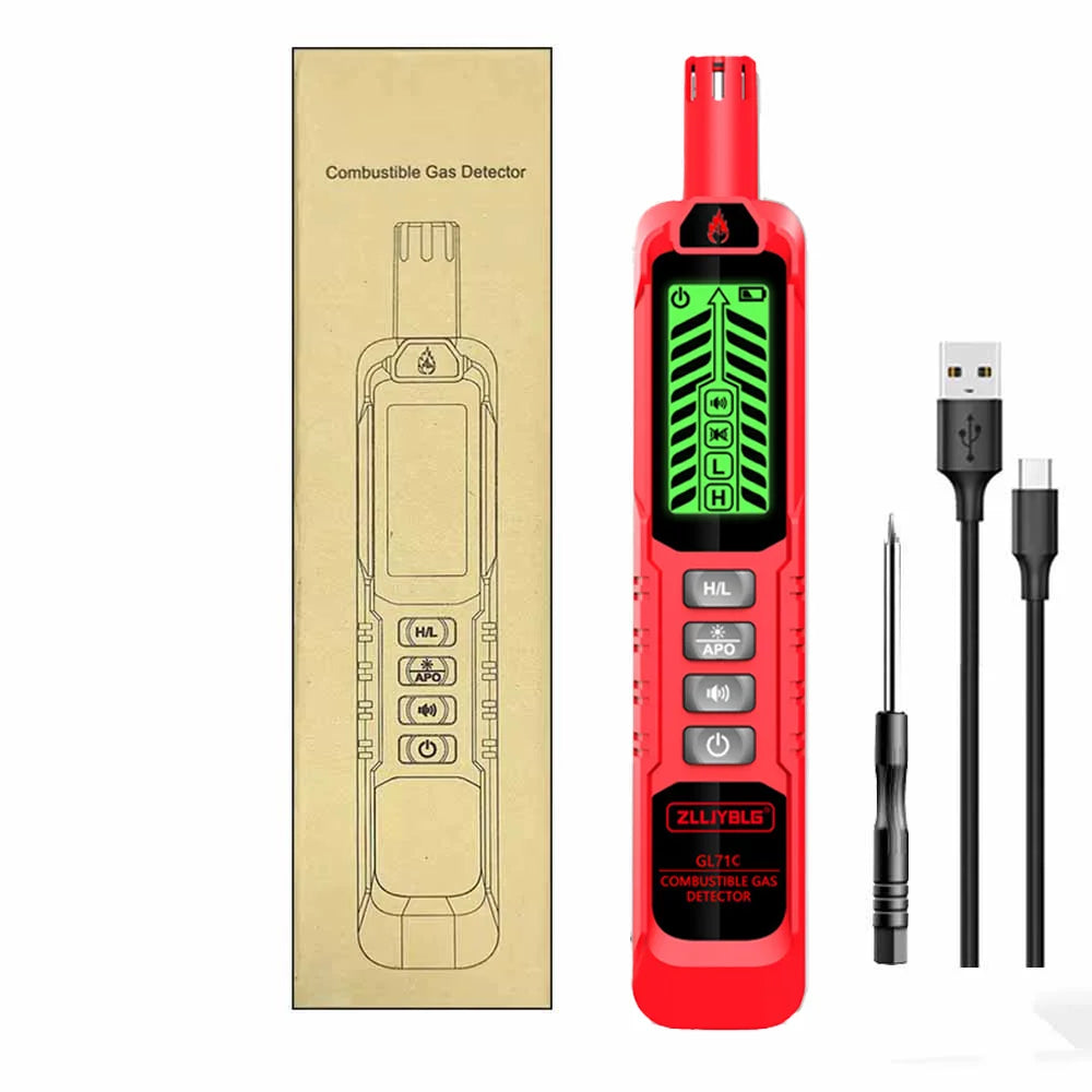 Combustible Gas Detector Household Natural Gas Leak DetectorGas Leak Detector 0-1000PPM Sound  LPG Leak Detection Device