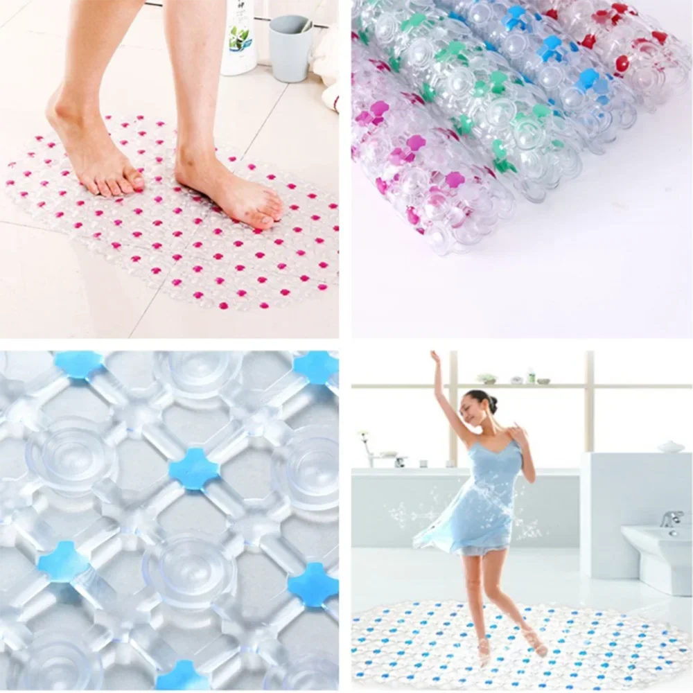Tapete Masajeador Antideslizante PVC con Ventosas - Baño Seguro