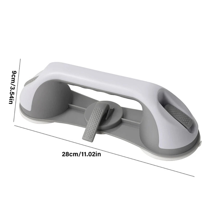 Wall Mounted Grab Bar Shower Handles Suction Cup Bathroom Rail Removable Shower Safety Handrails for Senior and Elderly M4YD