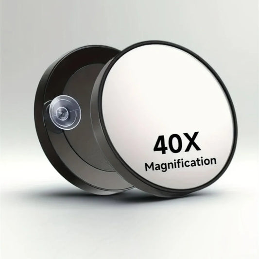 Espejo de Mano con Aumento 10X/30X/40X - Doble Cara con Mango