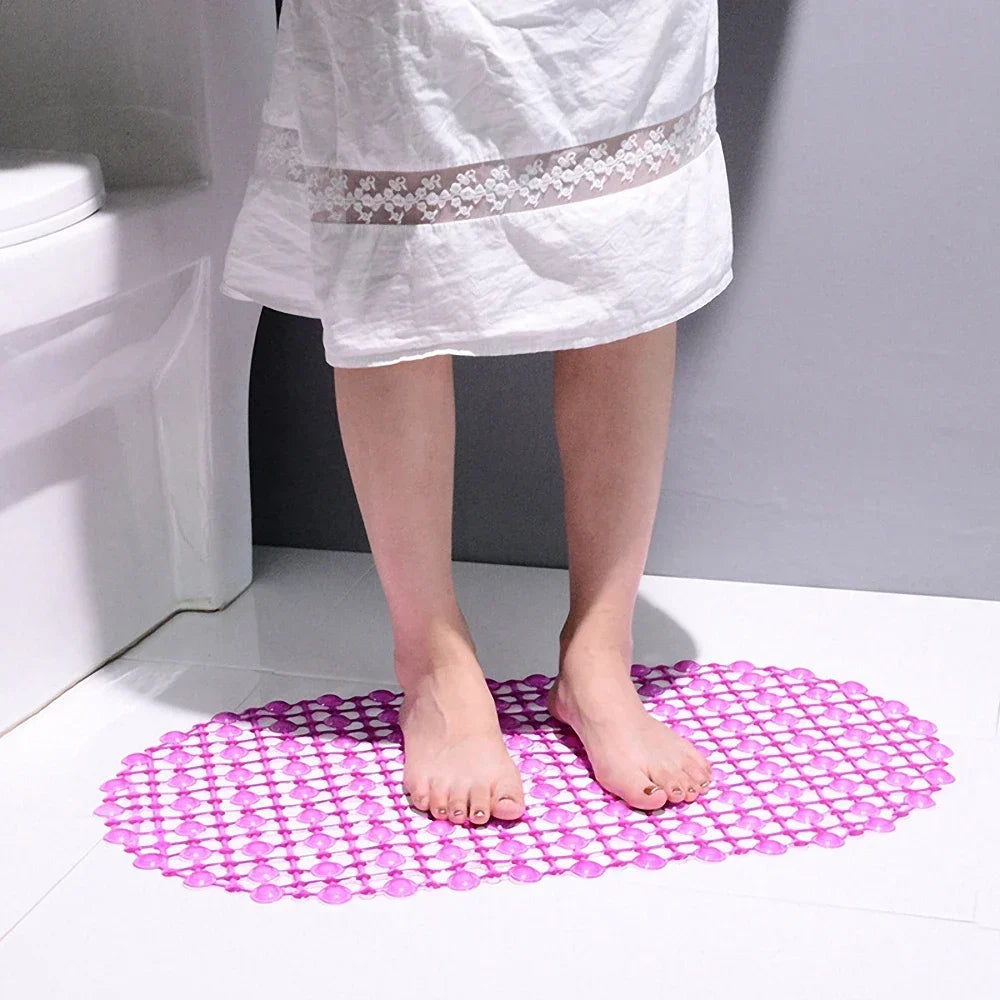 Tapete Masajeador Antideslizante PVC con Ventosas - Baño Seguro