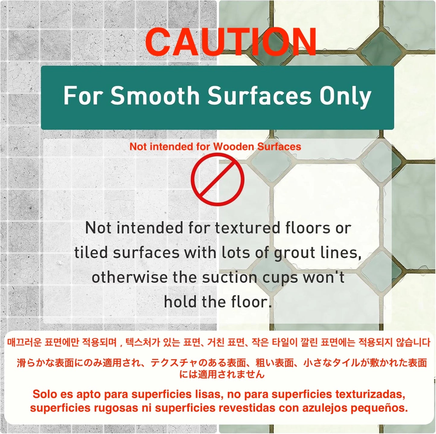 Non Slip Shower Mats for Inside Shower 38x70cm, PVC Bathroom Bathtub Mat Non-Slip Bath Mat for Tub with Suction Cups Drain Holes