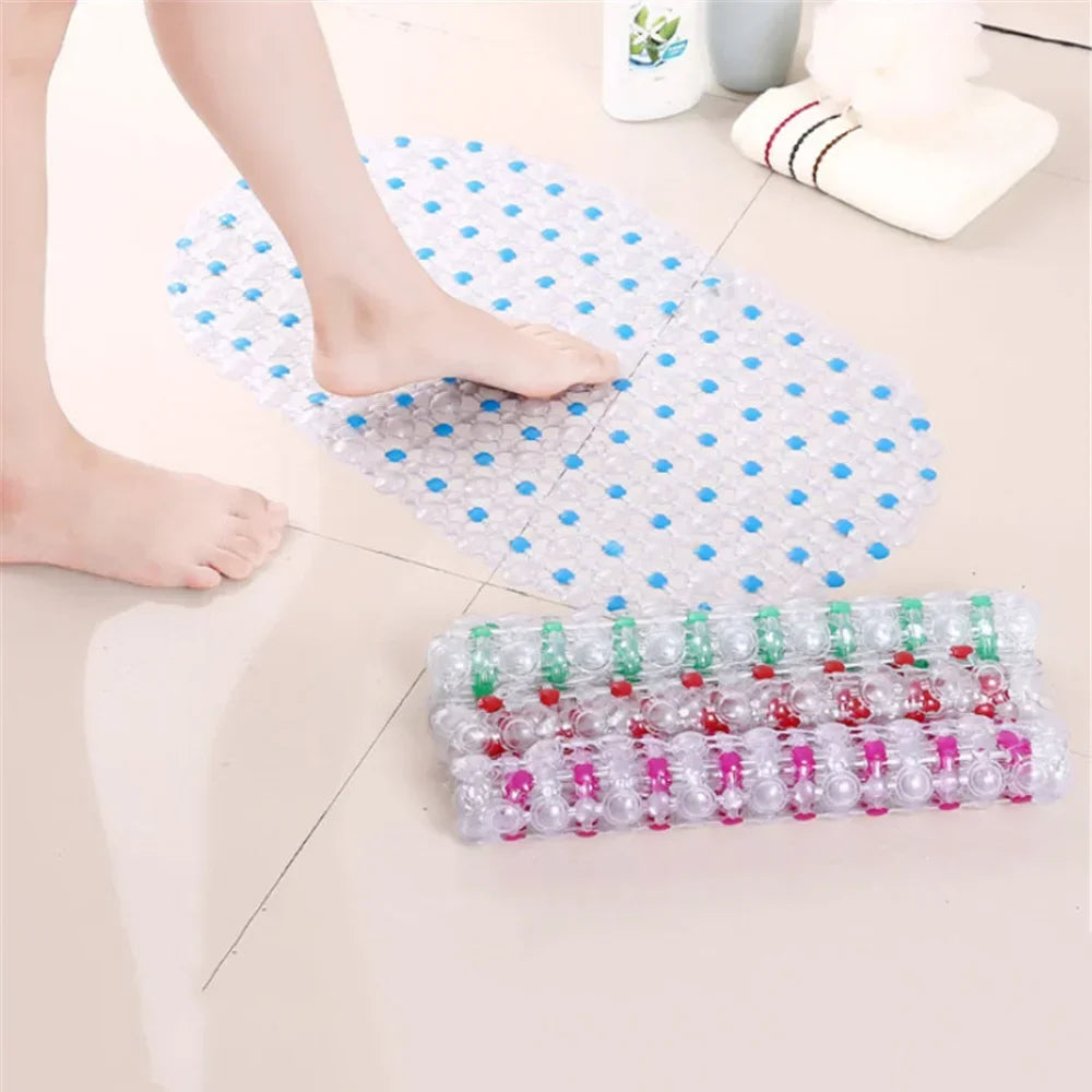 Tapete Masajeador Antideslizante PVC con Ventosas - Baño Seguro