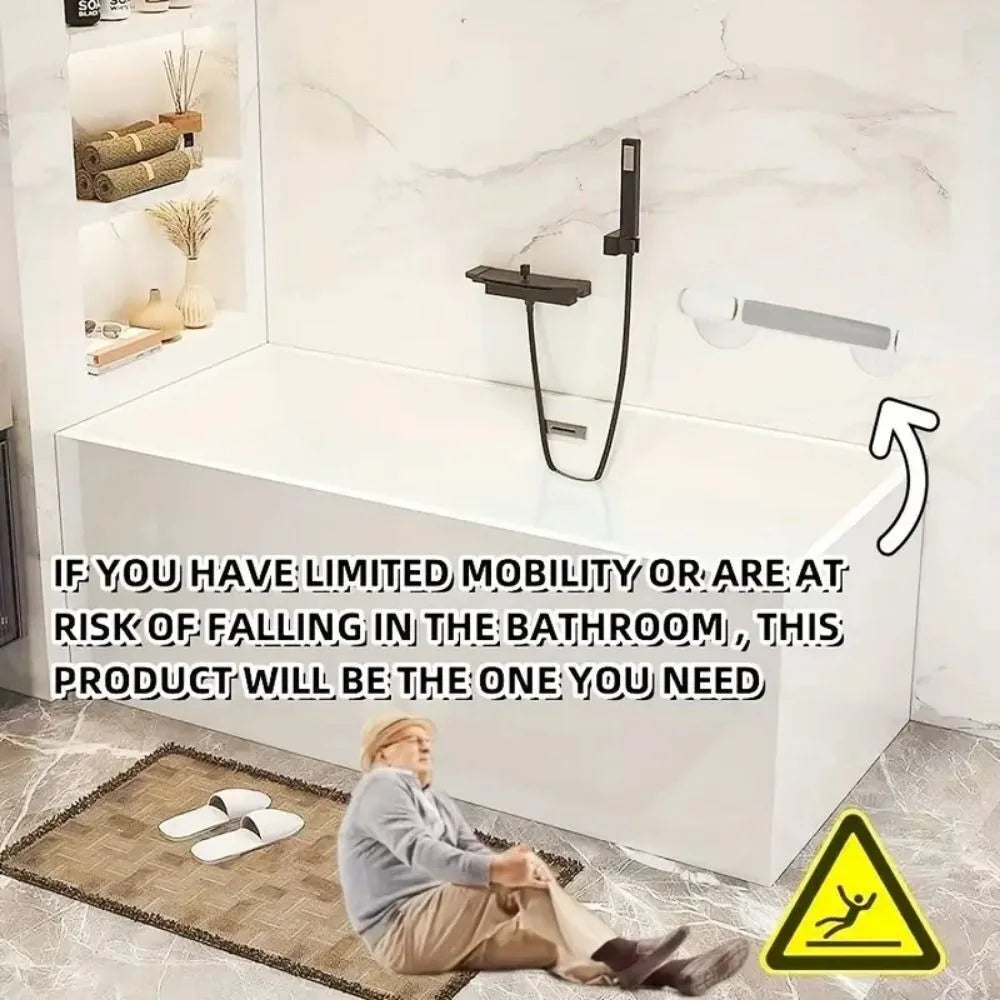 New Suction Cup Bathroom Grab Rails Non-slip No Punching Shower Safety Grab Bar Bathroom Glass Door Handrails Elderly/Children