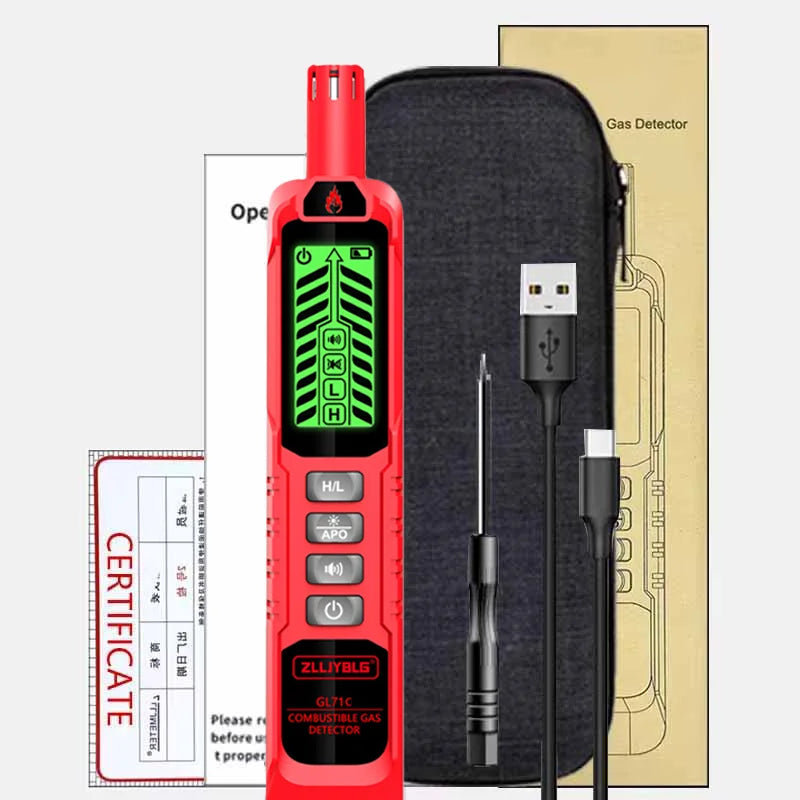 Combustible Gas Detector Household Natural Gas Leak DetectorGas Leak Detector 0-1000PPM Sound  LPG Leak Detection Device