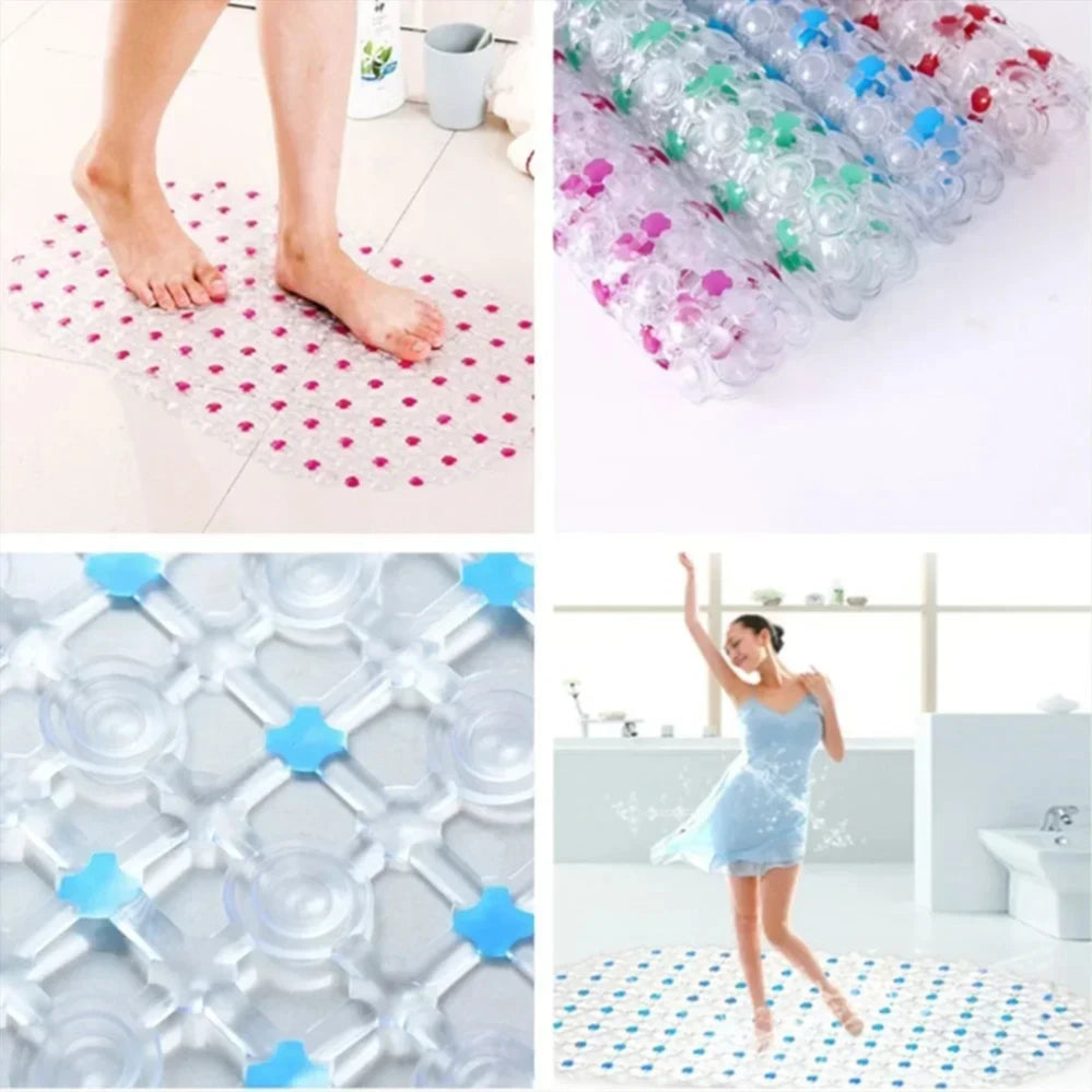 Tapete Masajeador Antideslizante PVC con Ventosas - Baño Seguro