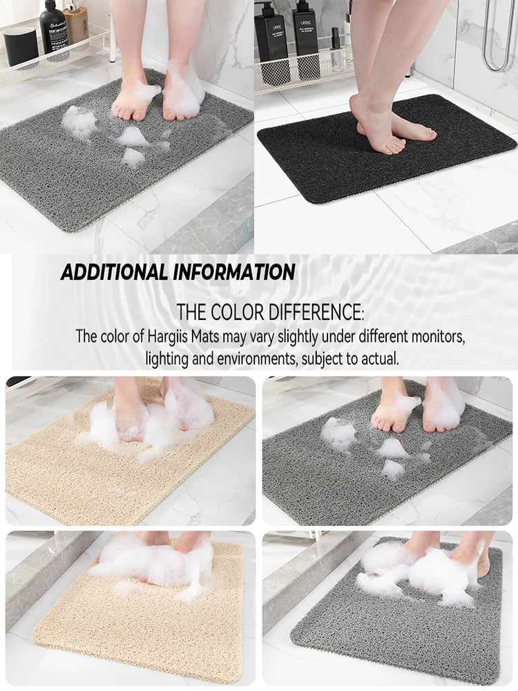 50*80cm Super Comfy Shower Mat DIY Anti Slip Bath Mats Drainable Easy To Clean Washable Bathroom Mat Non-slip Bath Mat Supplies