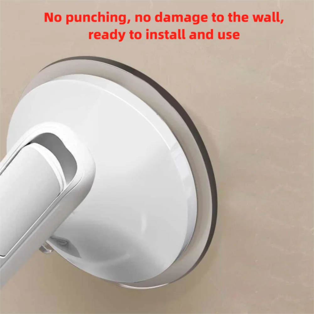 New Suction Cup Bathroom Grab Rails Non-slip No Punching Shower Safety Grab Bar Bathroom Glass Door Handrails Elderly/Children