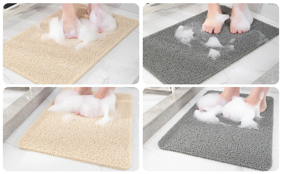 50*80cm Super Comfy Shower Mat DIY Anti Slip Bath Mats Drainable Easy To Clean Washable Bathroom Mat Non-slip Bath Mat Supplies